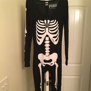 VS Pink Skeleton Onesie